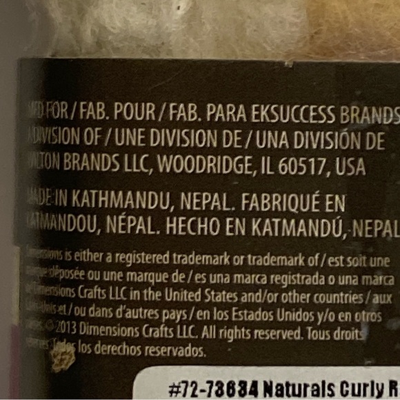 6 Dimensions FeltWorks 100% Wool Naturals Curly Roving 0.25oz Needle Felting - Picture 7 of 12